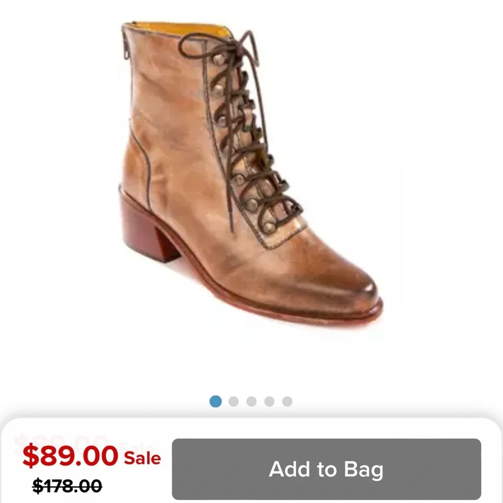 Free People “Eberly” Lace-Up Boots in Brown - Picture 6 of 11